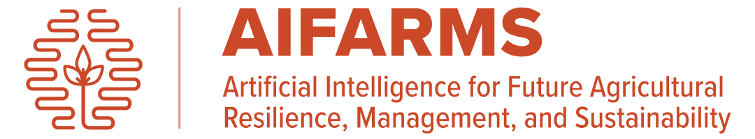 Artificial Intelligence for Future Agricultural Resilience, Management, and Sustainability AIFARMS Logo